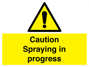 Caution Spraying in progress